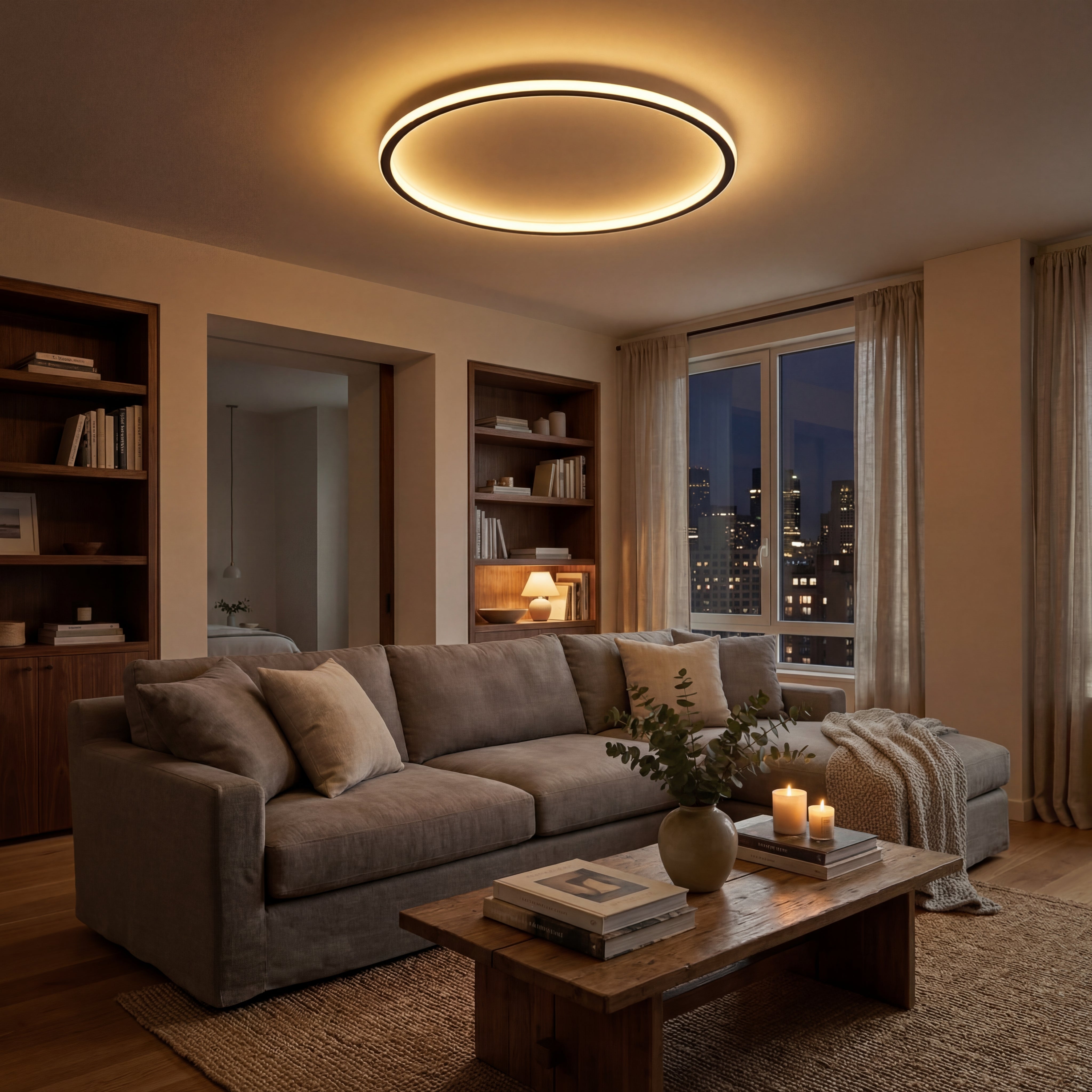 ScandiGlobe lamp in a warm Scandinavian interior
