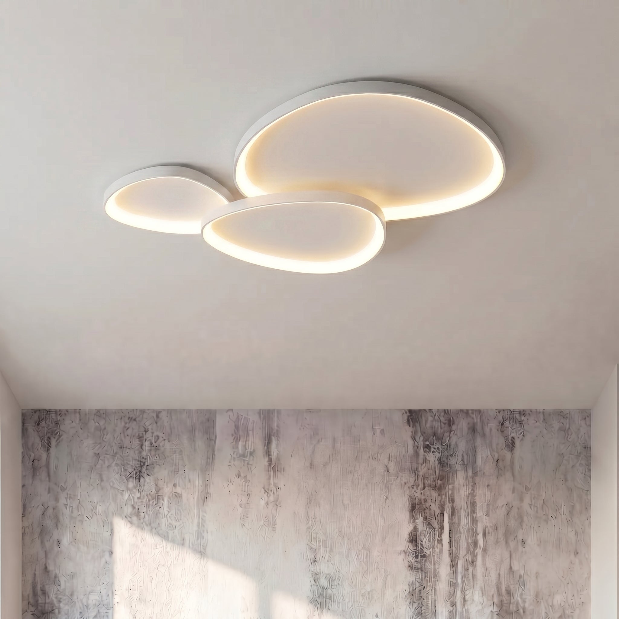 Armure White Ceiling Light With Remote Dimmer