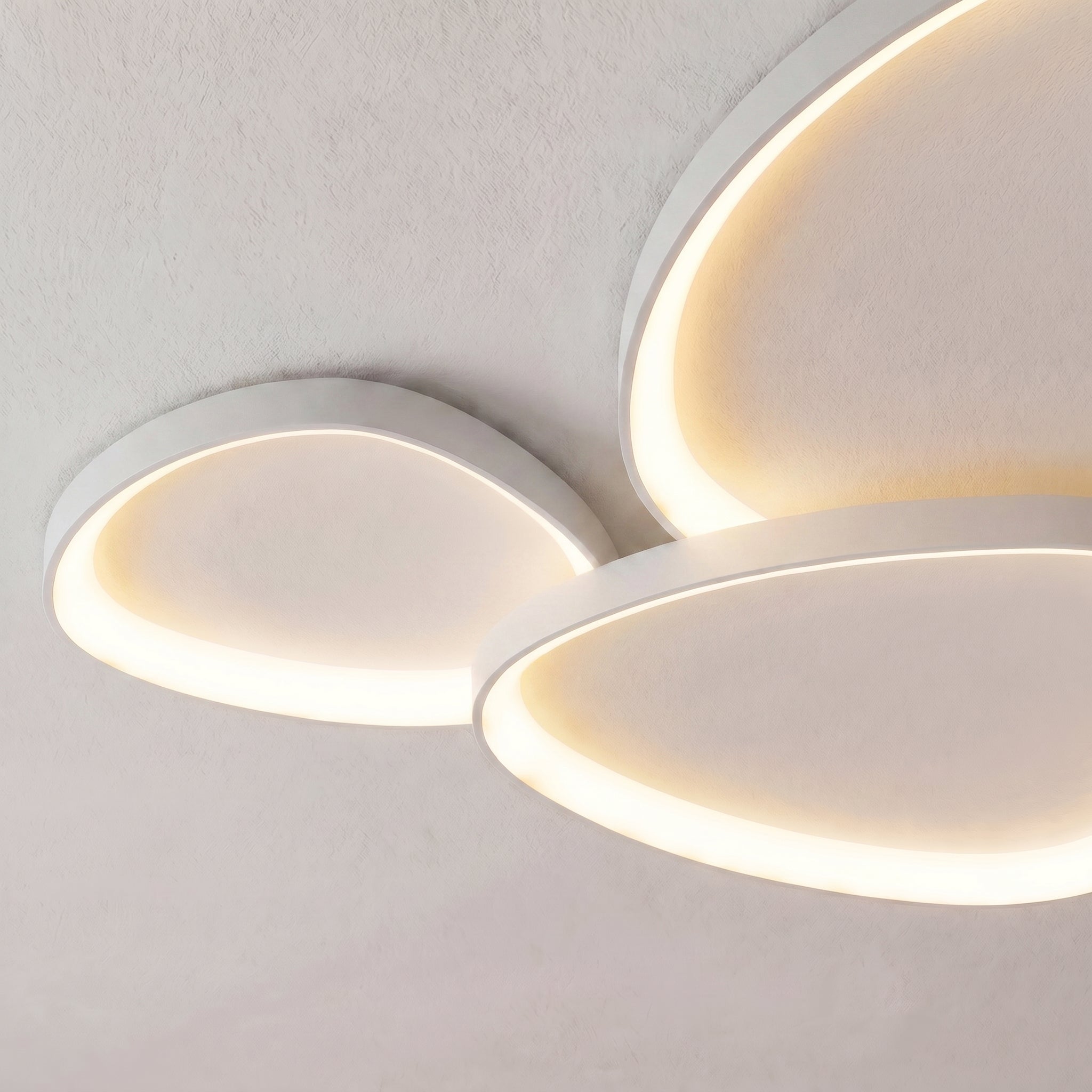 Armure White Ceiling Light With Remote Dimmer