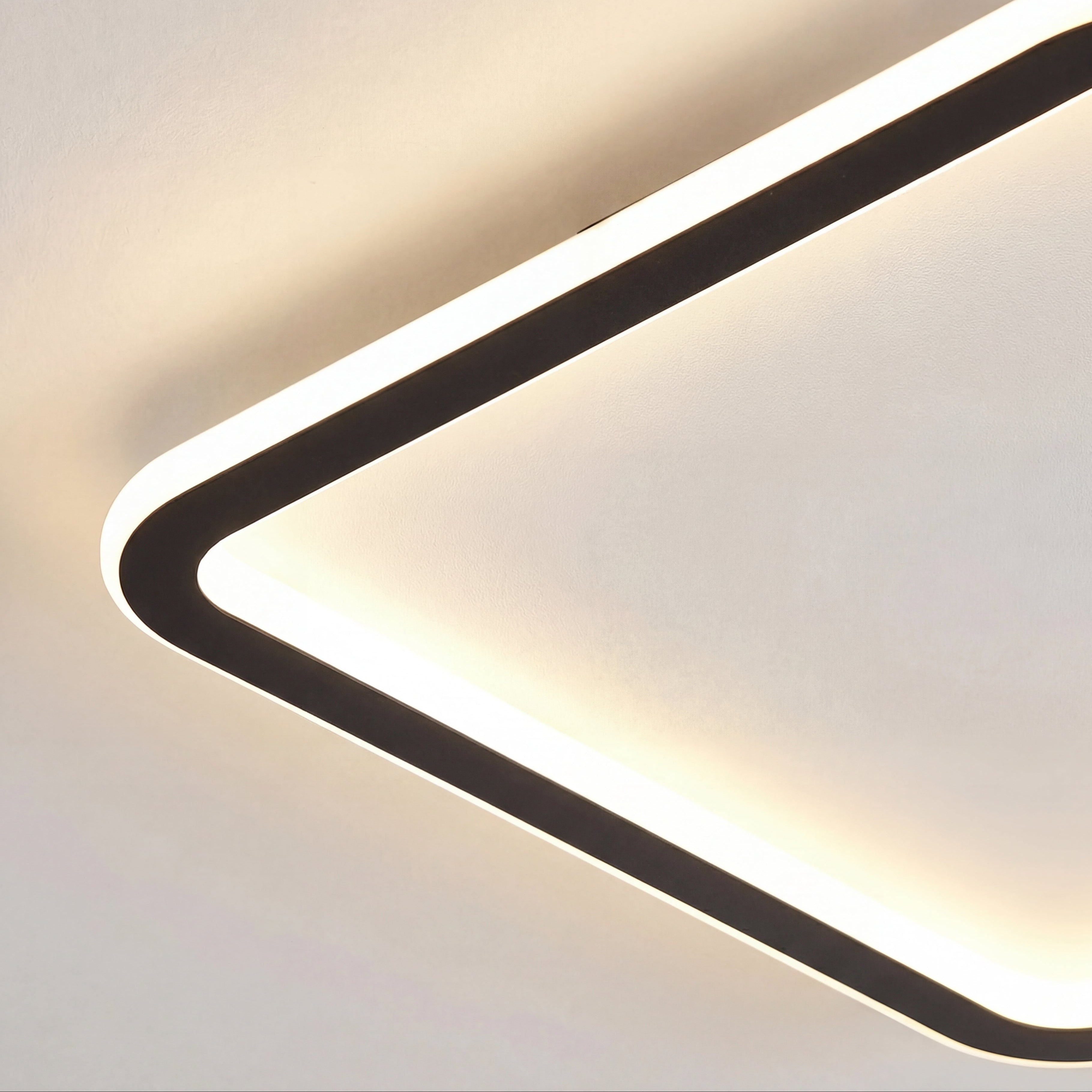 ScandiGlobe | Black Square Scandinavian Ceiling Light With Remote Dimmer
