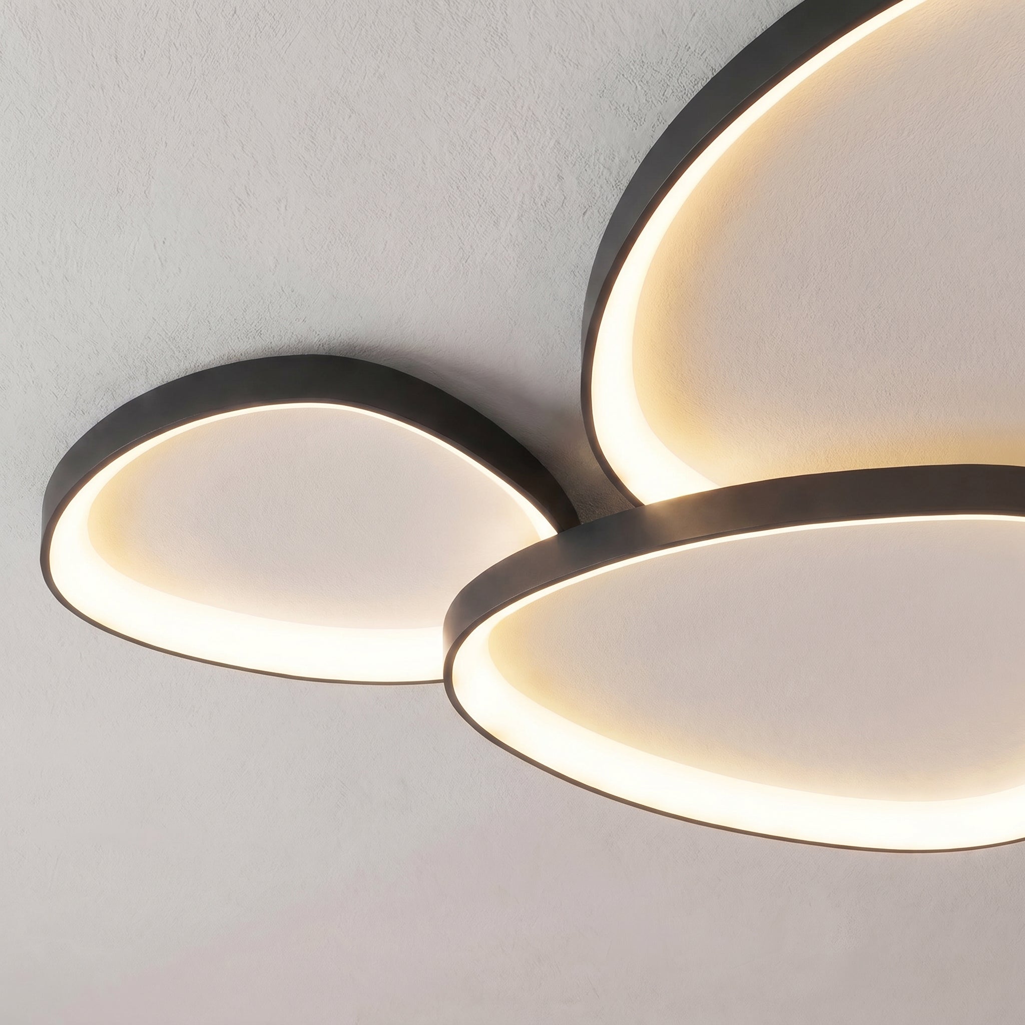 Armure Black Ceiling Light With Remote Dimmer