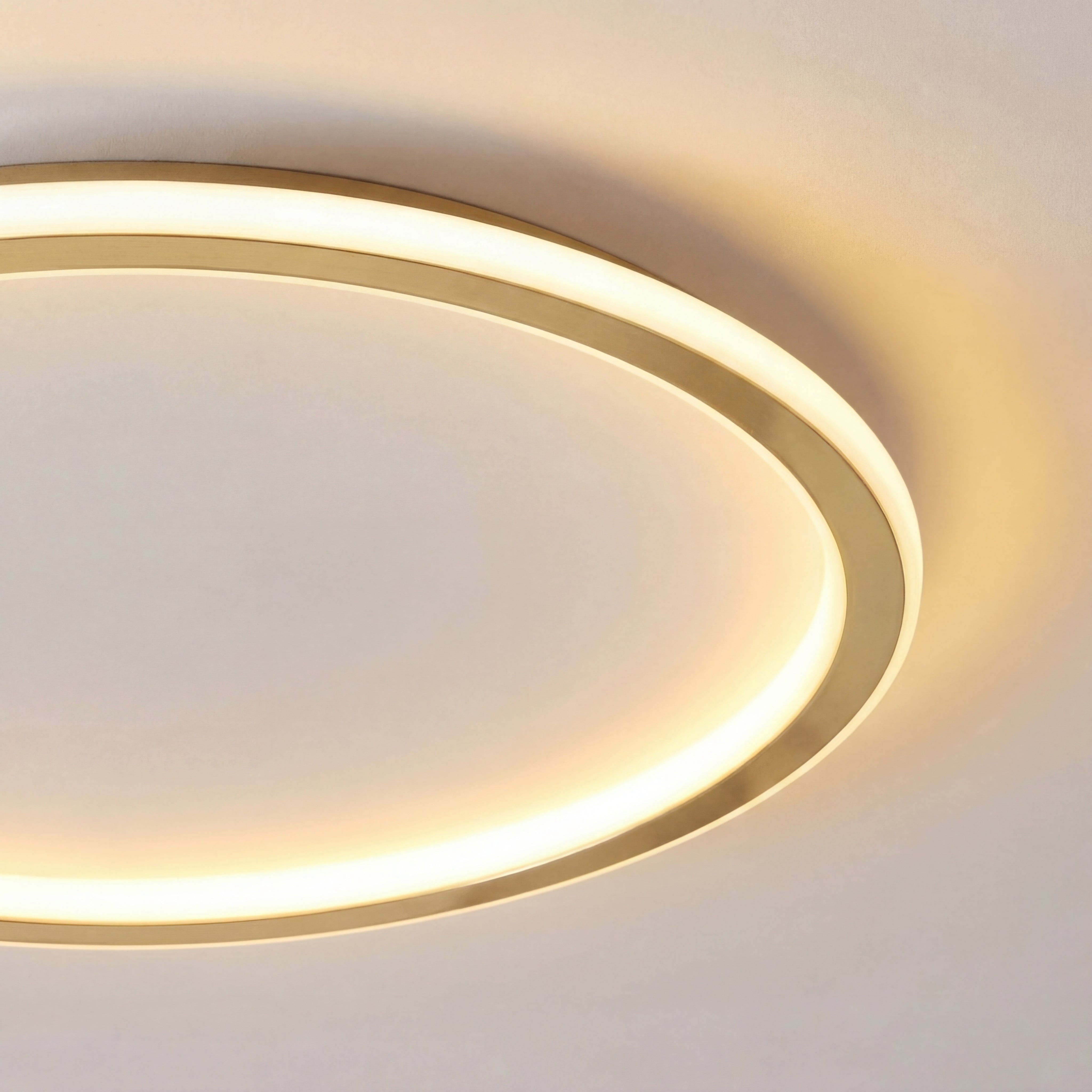 ScandiGlobe | Gold Round Scandinavian Ceiling Light With Remote Dimmer
