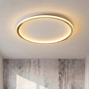ScandiGlobe | Gold Round Scandinavian Ceiling Light With Remote Dimmer