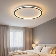 Lampada da soffitto rotonda nera con dimmer telecomandato