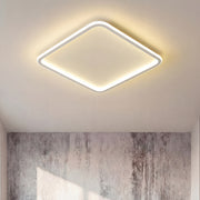 ScandiGlobe | White Square Scandinavian Ceiling Light With Remote Dimmer