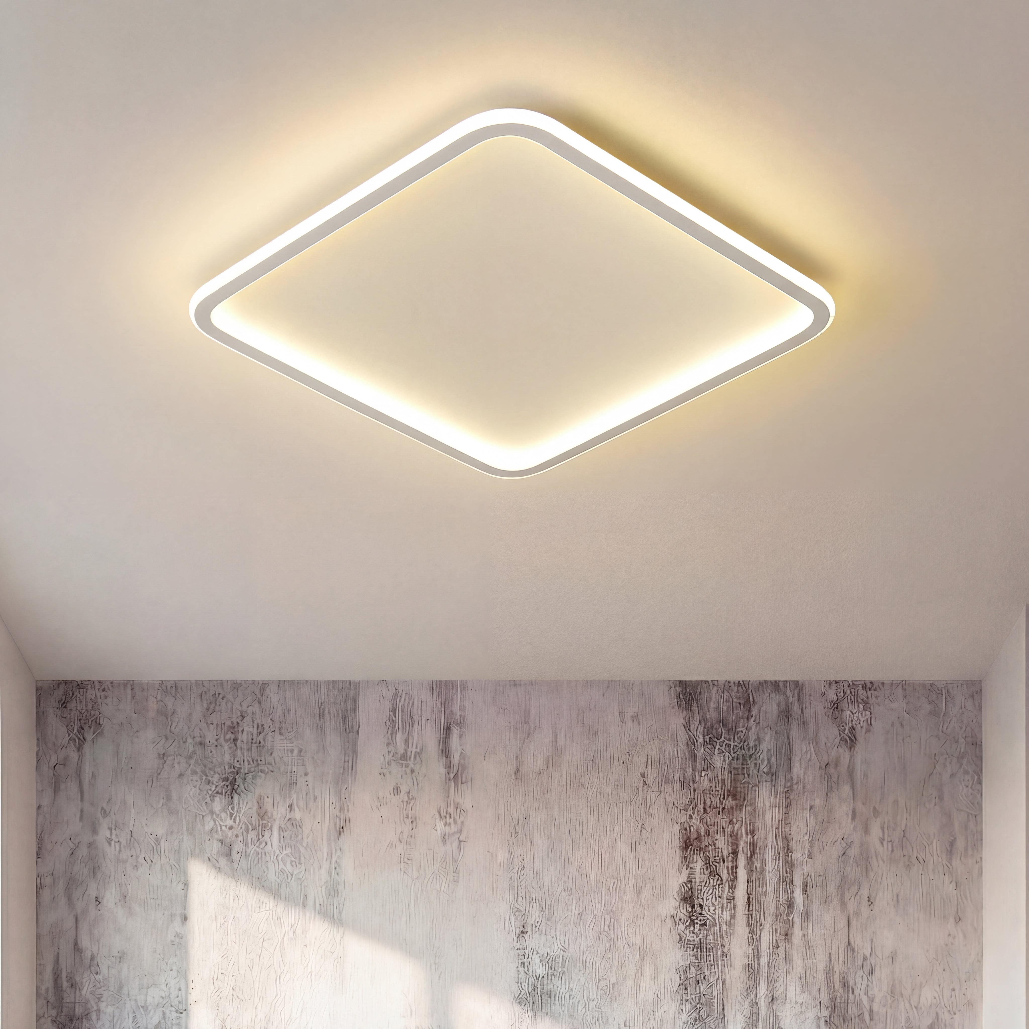 ScandiGlobe | White Scandinavian Square Ceiling Light