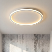 ScandiGlobe | White Round Scandinavian Ceiling Light With Remote Dimmer