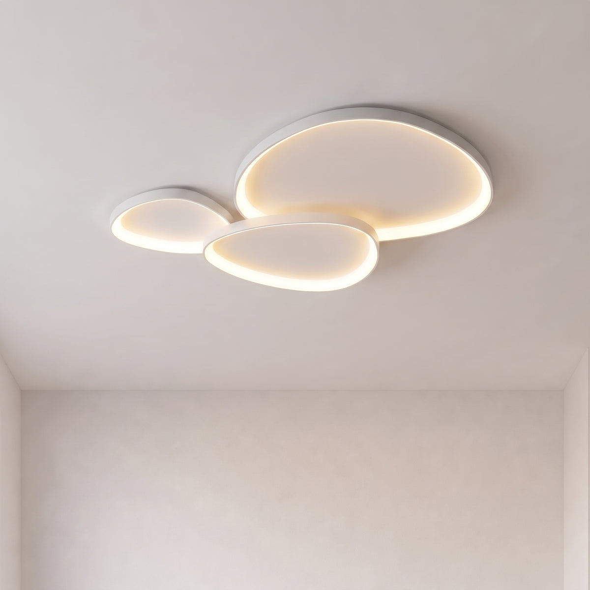 Armure White Ceiling Light With Remote Dimmer