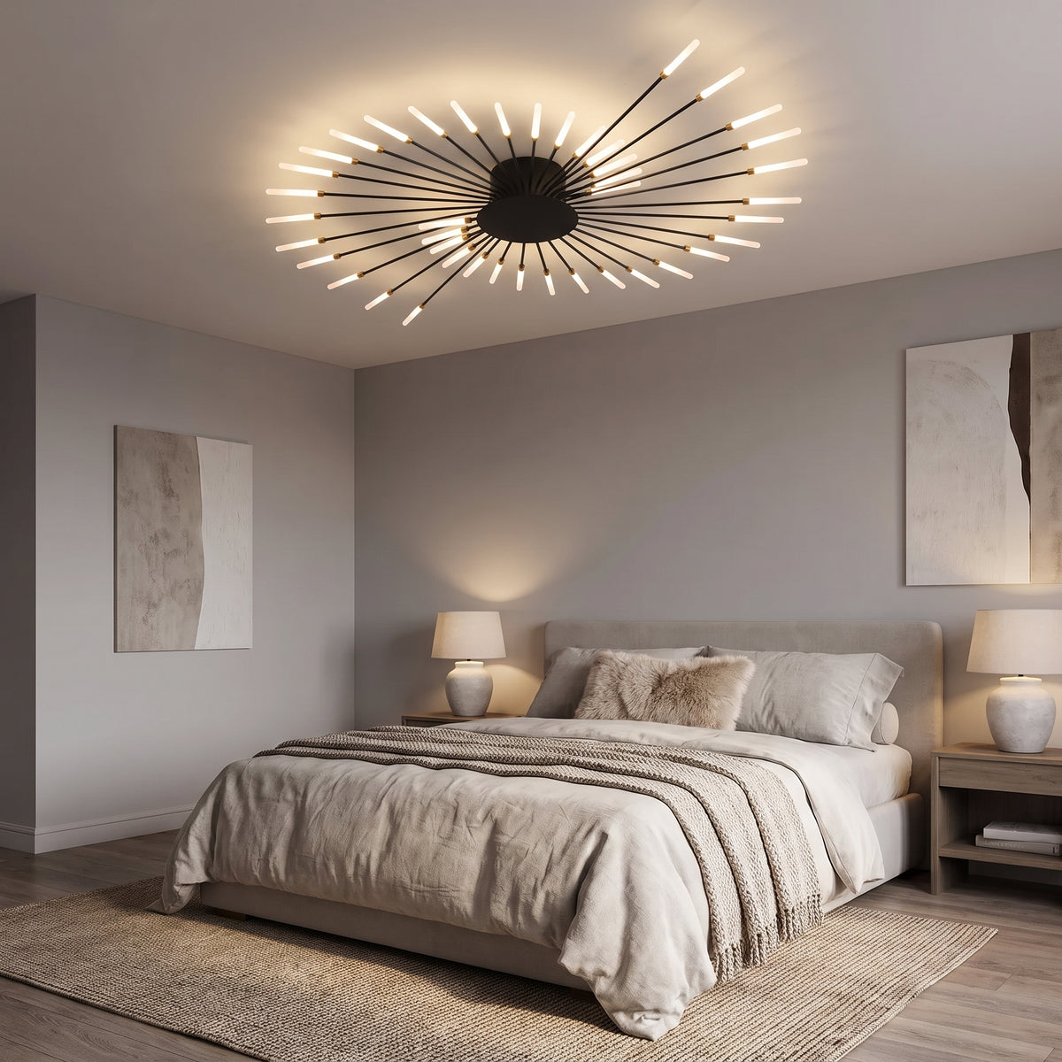 Firework Ceiling Light With Remote Dimmer