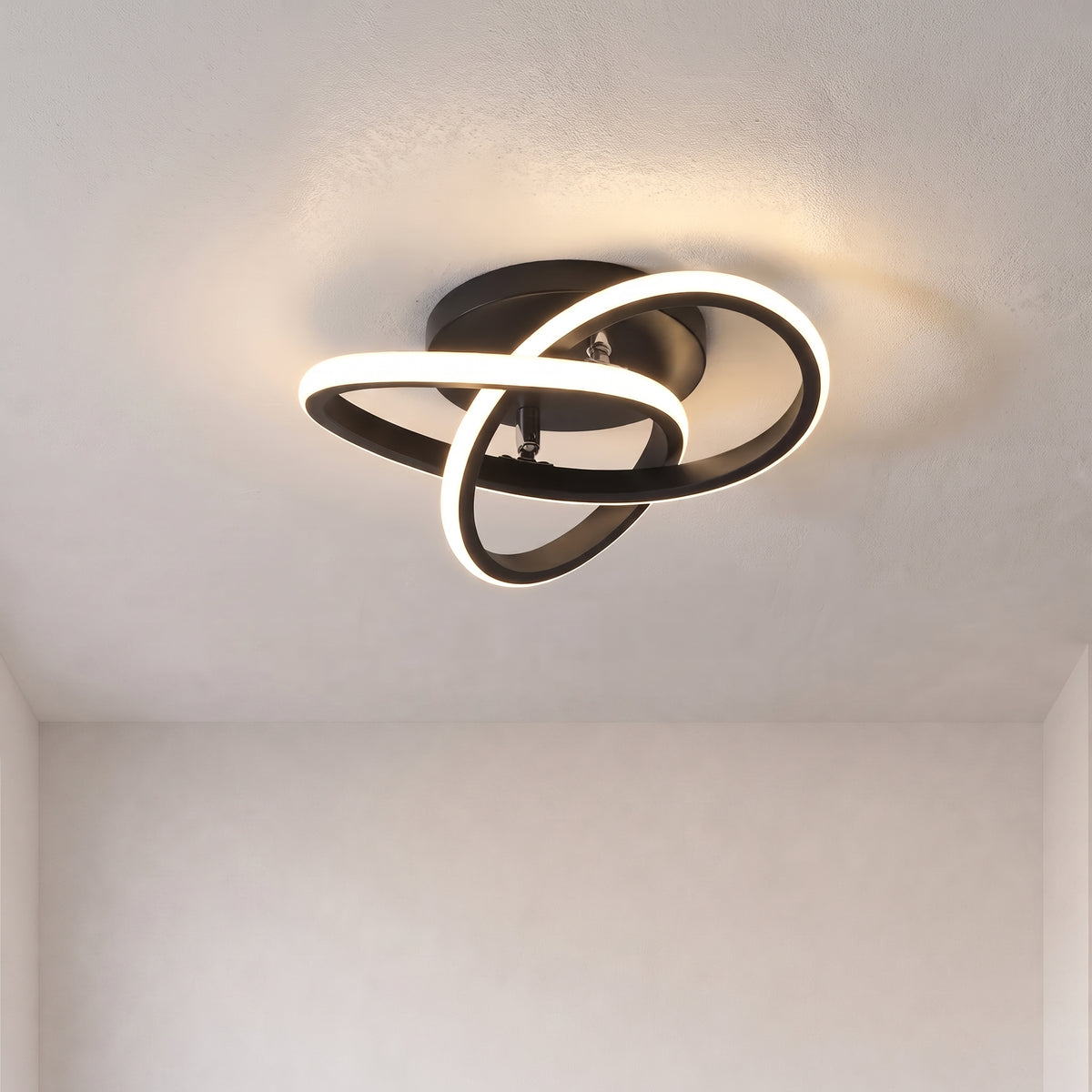 Harure Black Ceiling Light With Remote Dimmer