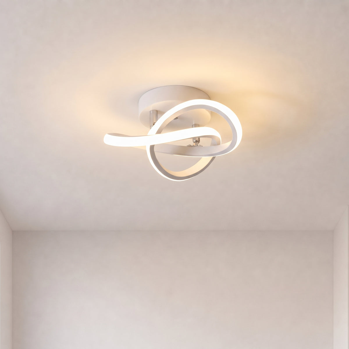 Harure White Ceiling Light With Remote Dimmer