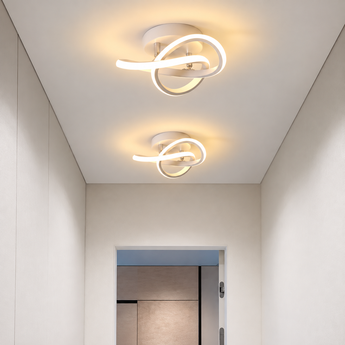 Harure White Ceiling Light With Remote Dimmer