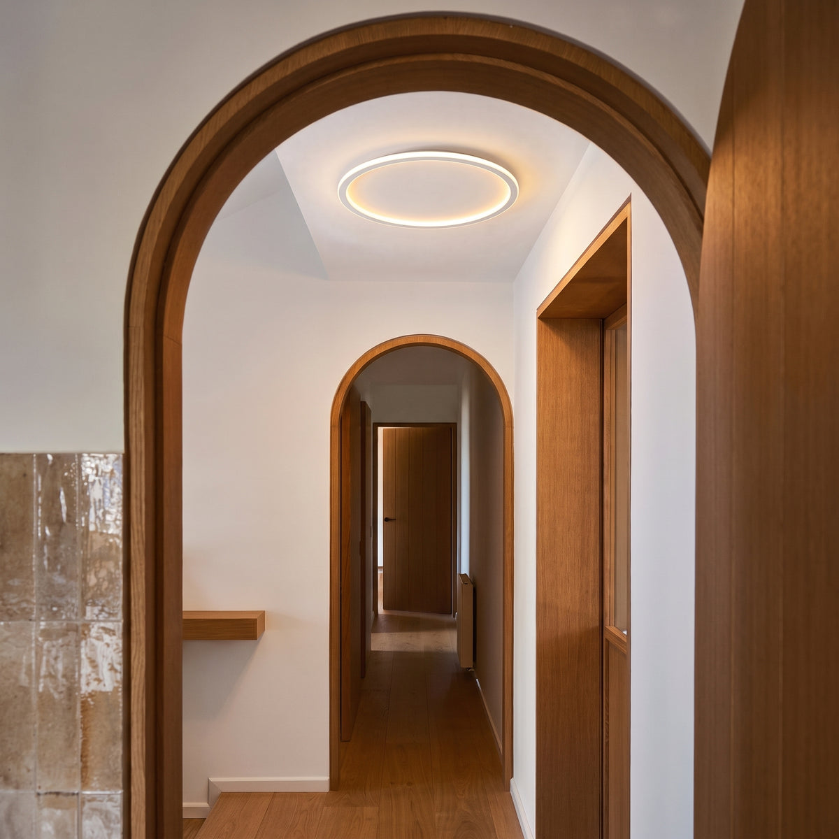 White Round Ceiling Light With Remote Dimmer