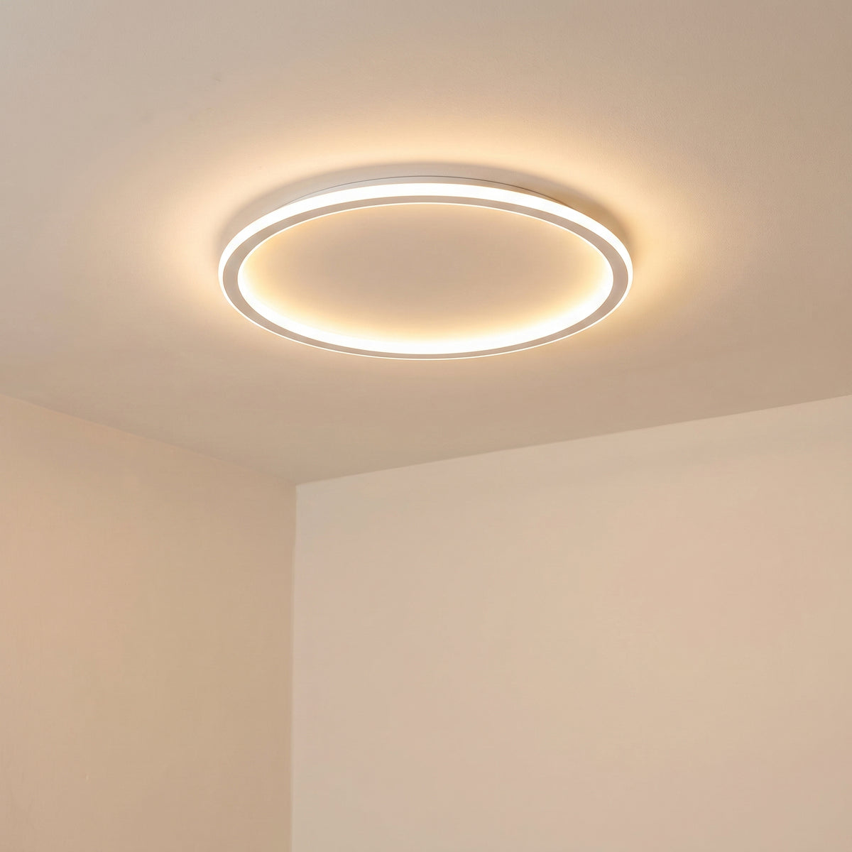 White Round Ceiling Light With Remote Dimmer