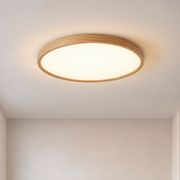 Log Wood Ceiling Light With Remote Dimmer