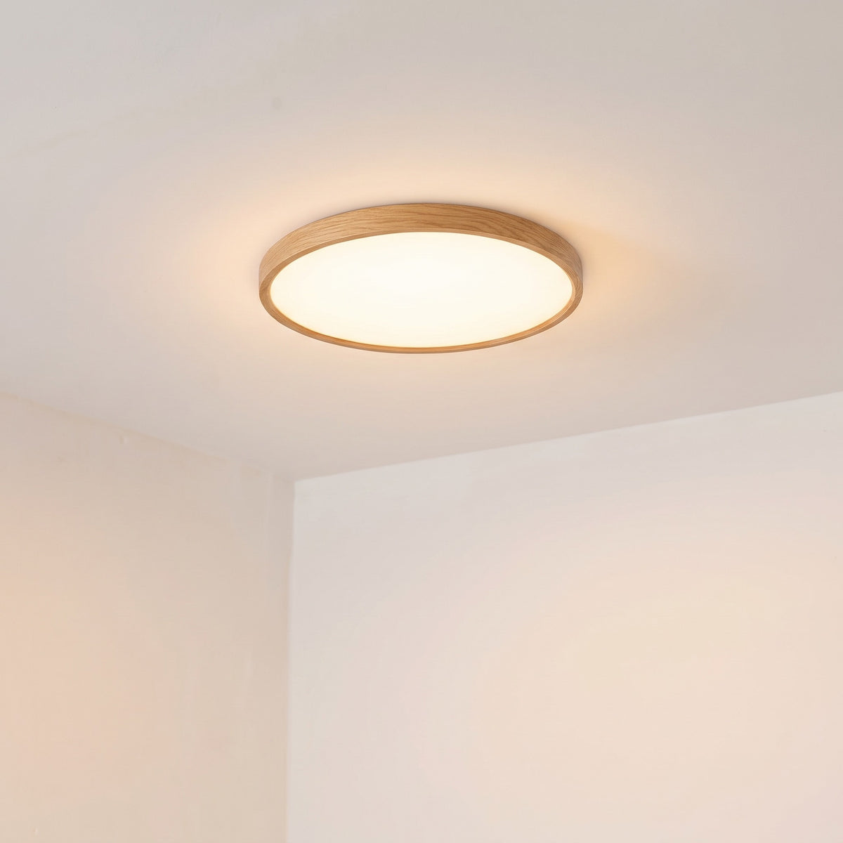 Log Wood Ceiling Light With Remote Dimmer