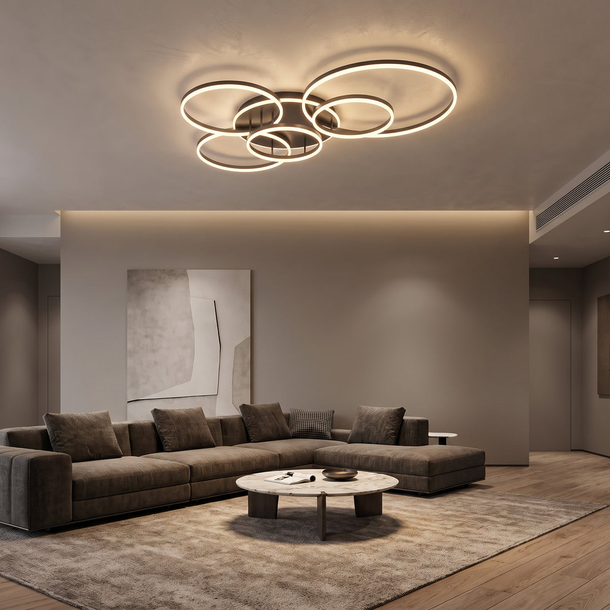Randale's Black Ceiling Light With Remote Dimmer