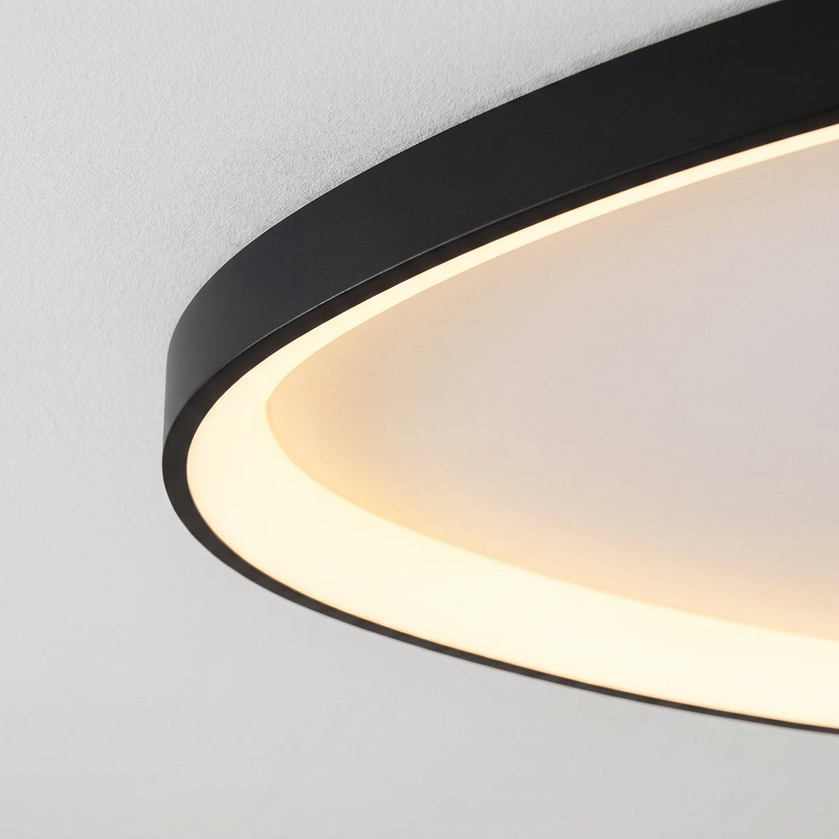 Single Black Armure Ceiling Light With Remote Dimmer