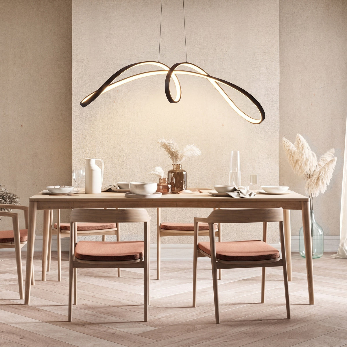 Spiral Kitchen Table Pendant Light