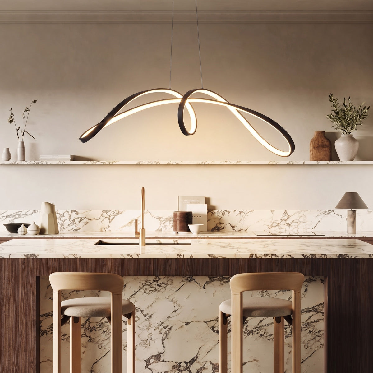 Spiral Kitchen Table Pendant Light