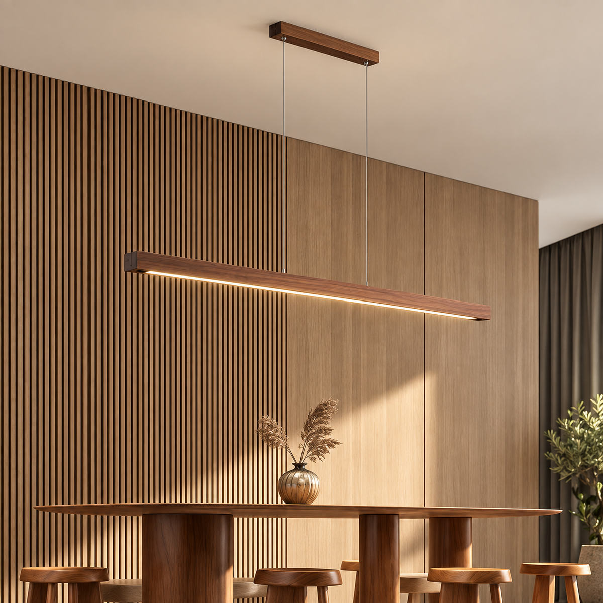 Walnut Bar Pendant Light